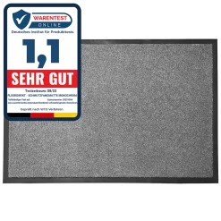 Tapis de Porte Paillasson d'entrée Monochrom Gris argent 40 x 60 cm