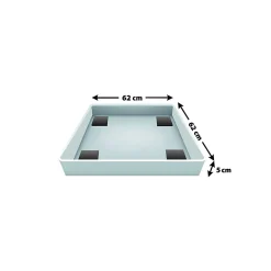 Tapis de rétention d'eau et anti vibration pour machine à laver à chargement frontal 62 x 62 x 5 cm