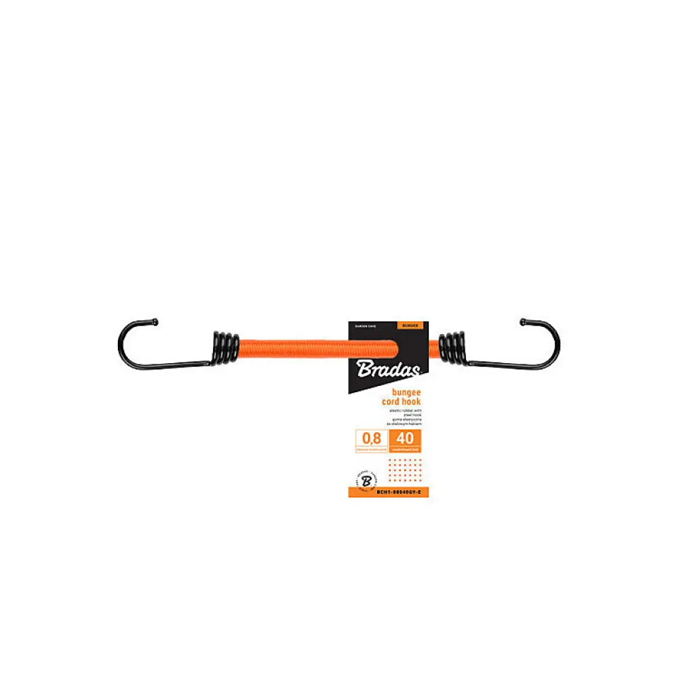 Tendeur élastique 80cm diam 8mm avec crochet métal (Lot de 5)