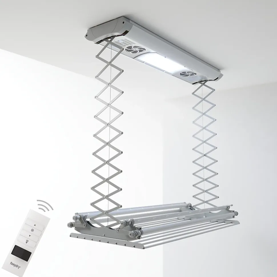 Étendoir électrique plafond alu 160x57x30cm Foxydry Air 150