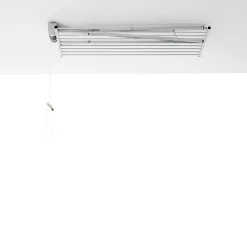 Étendoir manuel plafond blanc 128x54x25cm alu Foxydry Mini 120