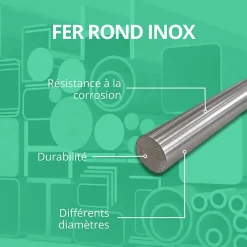 Tige fer rond inox 3mm Longueur : 0.5 mètre - Comment Fer