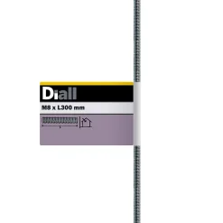 Tige filetée brillante zinguée diamètre 8 x 300 mm
