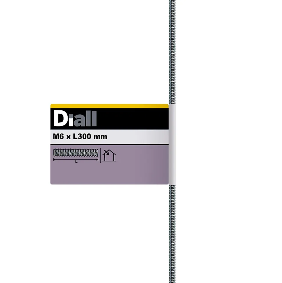 Tige filetée brillante zinguée diamètre 16 mm x 1 m