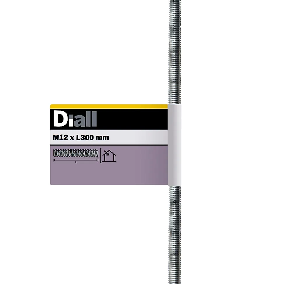 Tige filetée brillante zinguée diamètre 12 x 300 mm