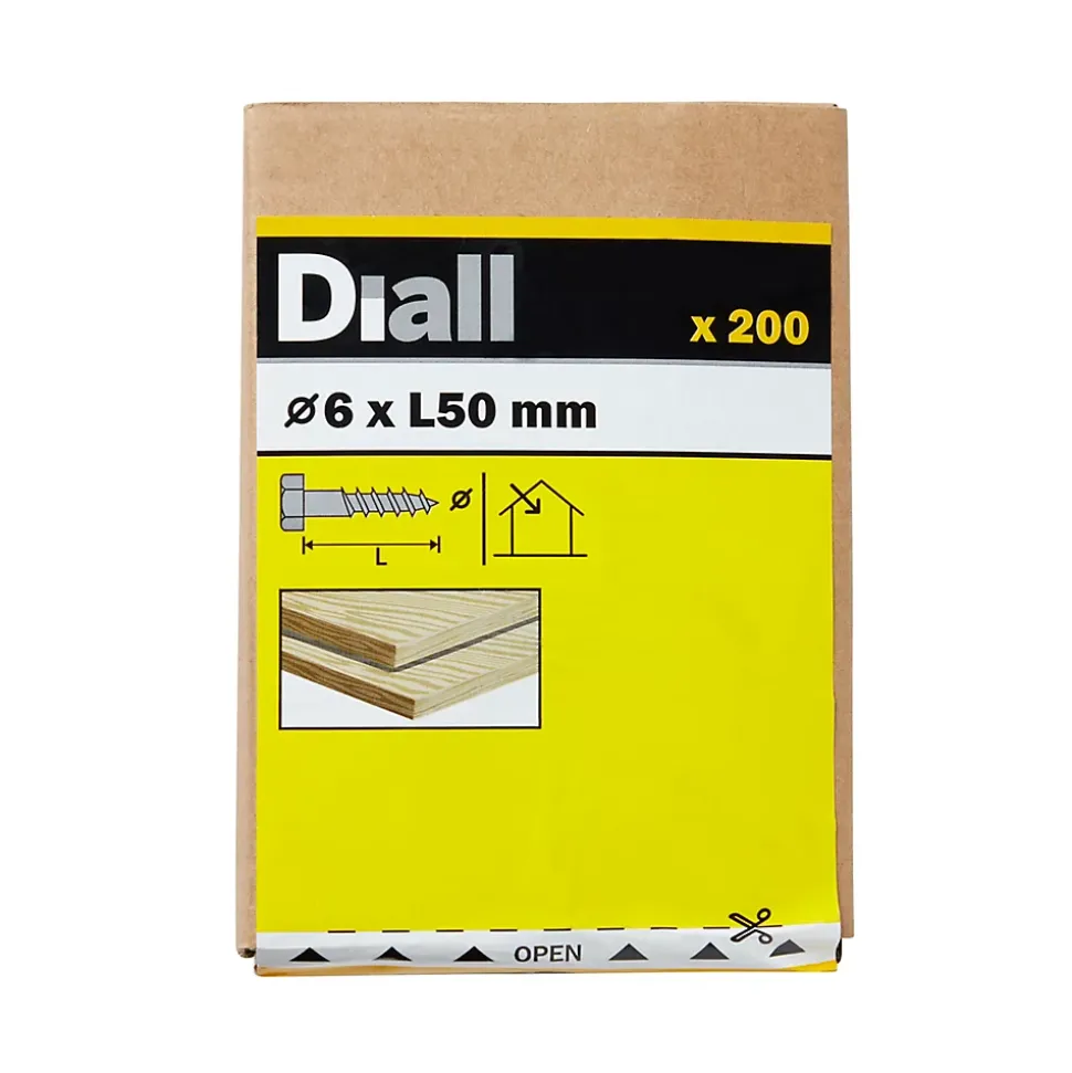 Tirefonds DIN 571 zingués 6x60 mm - 200 pièces