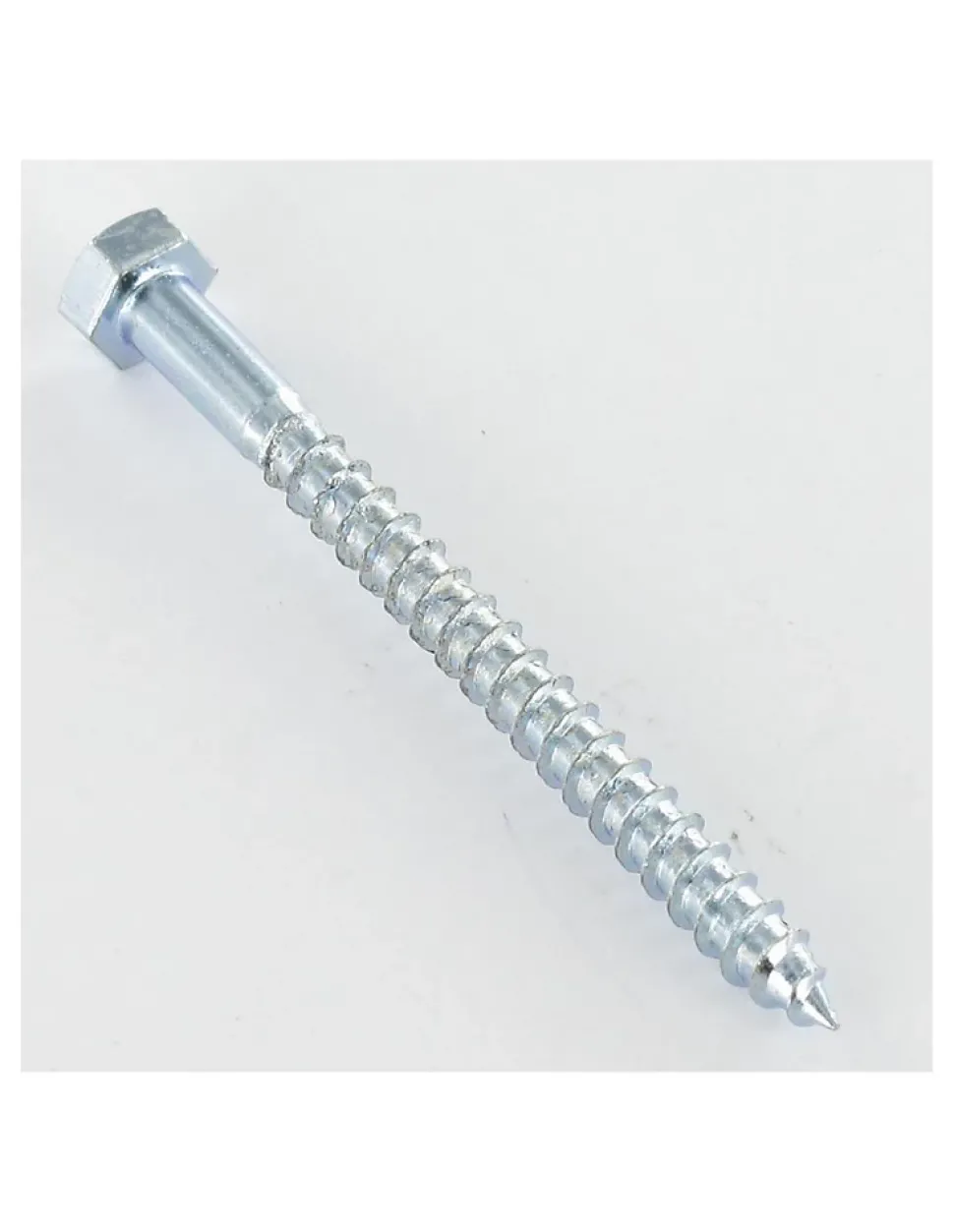 Tirefonds 6X60 FIL TOT Tête à Fendue Acier zingué - 10 pièces