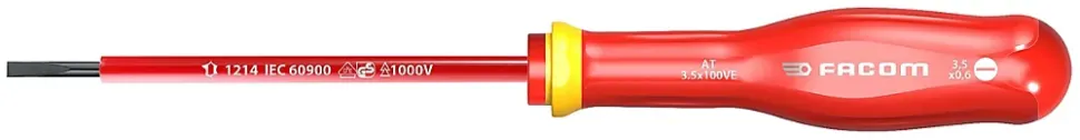 Tournevis Facom Protwist isolé 1000V Plat 3,5x100 mm