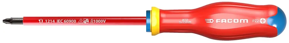 Tournevis Facom Protwist isolé 1000V Pozidriv 2x125 mm