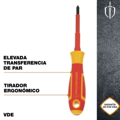 Tournevis Pozidriv VDE Magnusson PZ1 75 x 1 mm