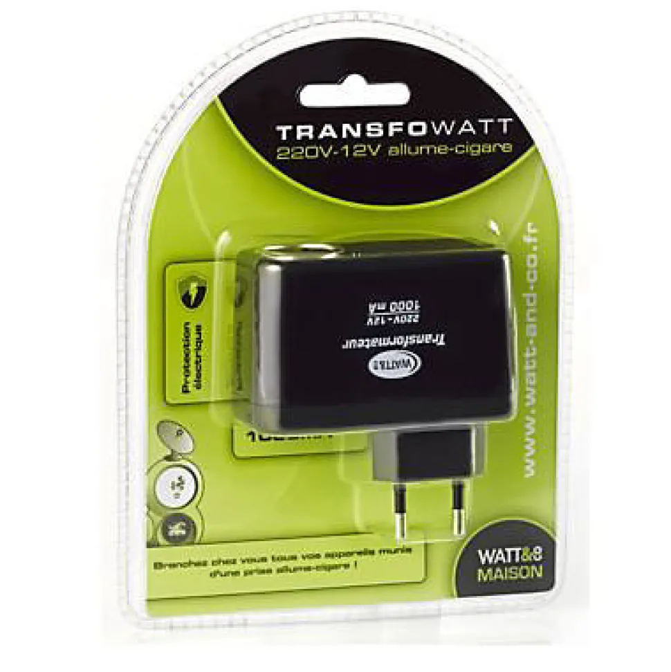 Transformateur 230V Allume-cigare Watt&Co