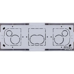 Triple prise Schuko + plaque Kalya blanc Zenitech