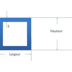 Tube carré acier 30 mm ep 2 mm, Longueur : 3 metres - Comment Fer