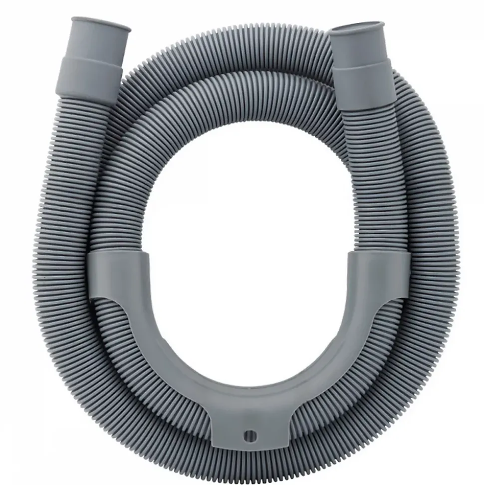 Tuyau de vidange, d'évacuation universel pour machine à laver, lave vaisselle - Gris - 2 m - Linxor
