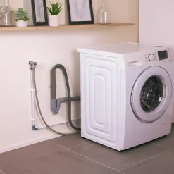Tuyau de vidange, d'évacuation universel pour machine à laver, lave vaisselle - Gris - 2 m - Linxor