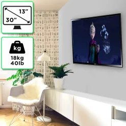TVB0920 Support TV mural pour écran de 13 à 30 pouces Pivotant Inclinable Charge max 18 kg VESA 50 100 Télé LED LCD OLED Duronic