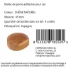 4 Un. Butée de porte adhésive en bois de chêne naturel 45x42MM