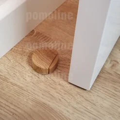 4 Un. Butée de porte adhésive en bois de chêne naturel 45x42MM
