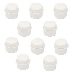 10 Un. Butée de porte adhésive en bois laqué blanc - Diamètre 37MM
