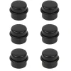 6 Un. Butée de porte adhésive en bois laqué noir - Diamètre 37MM