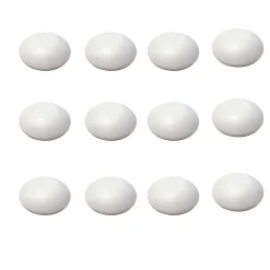 12 Un. Butée de porte en caoutchouc adhésif pour parquet et mur, blanc - Diamètre 60MM