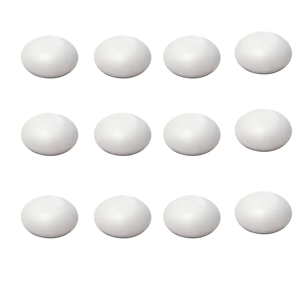12 Un. Butée de porte en caoutchouc adhésif pour parquet et mur, blanc - Diamètre 60MM