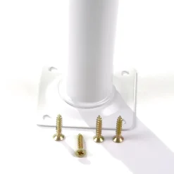 4 un. Pied de meuble rond en acier, diamètre 30 mm, hauteur 100 mm, peinture blanche avec régulateur de nivellement 15-25 mm