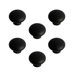 6 Un. poignées de meuble en rouille noir pour tiroir - diamètre 30MM