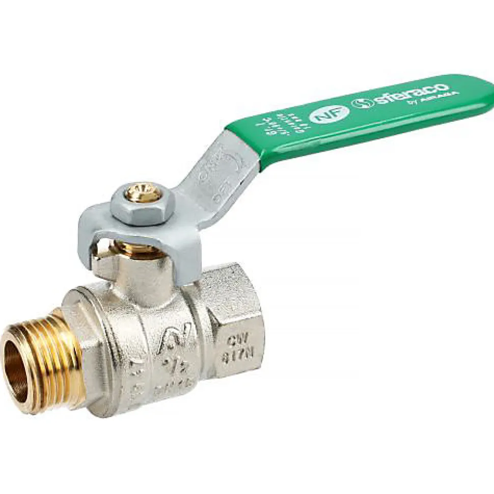 Vanne NF laiton nickelé - MF 3/4' - Sferaco