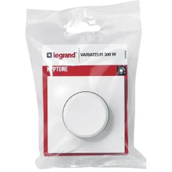Variateur rotatif Legrand Neptune plastique brillant blanc