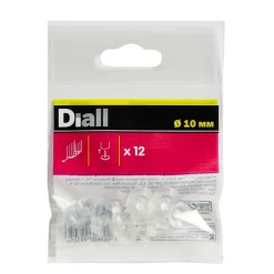 Ventouse Diall 10 mm x12, transparent