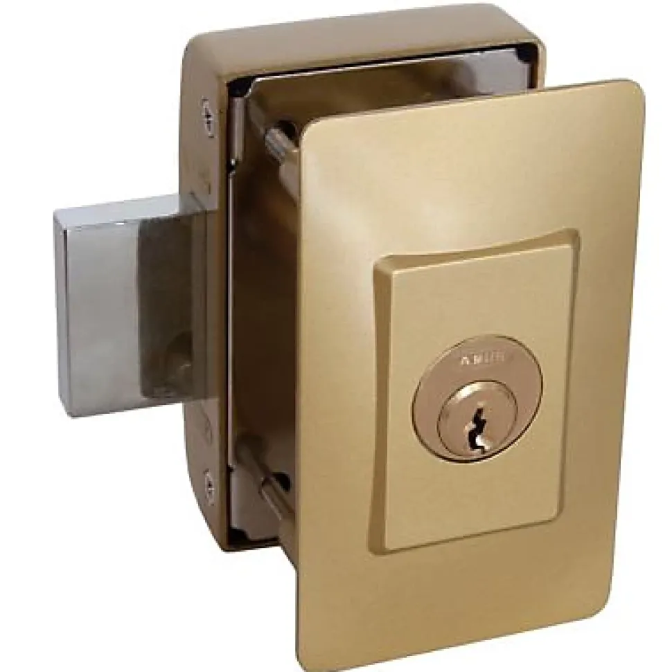 Verrou à bouton clés protégées + plaque Abus ø 23 mm / 45 mm