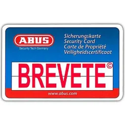 Verrou à bouton clés protégées + plaque Abus ø 23 mm / 45 mm