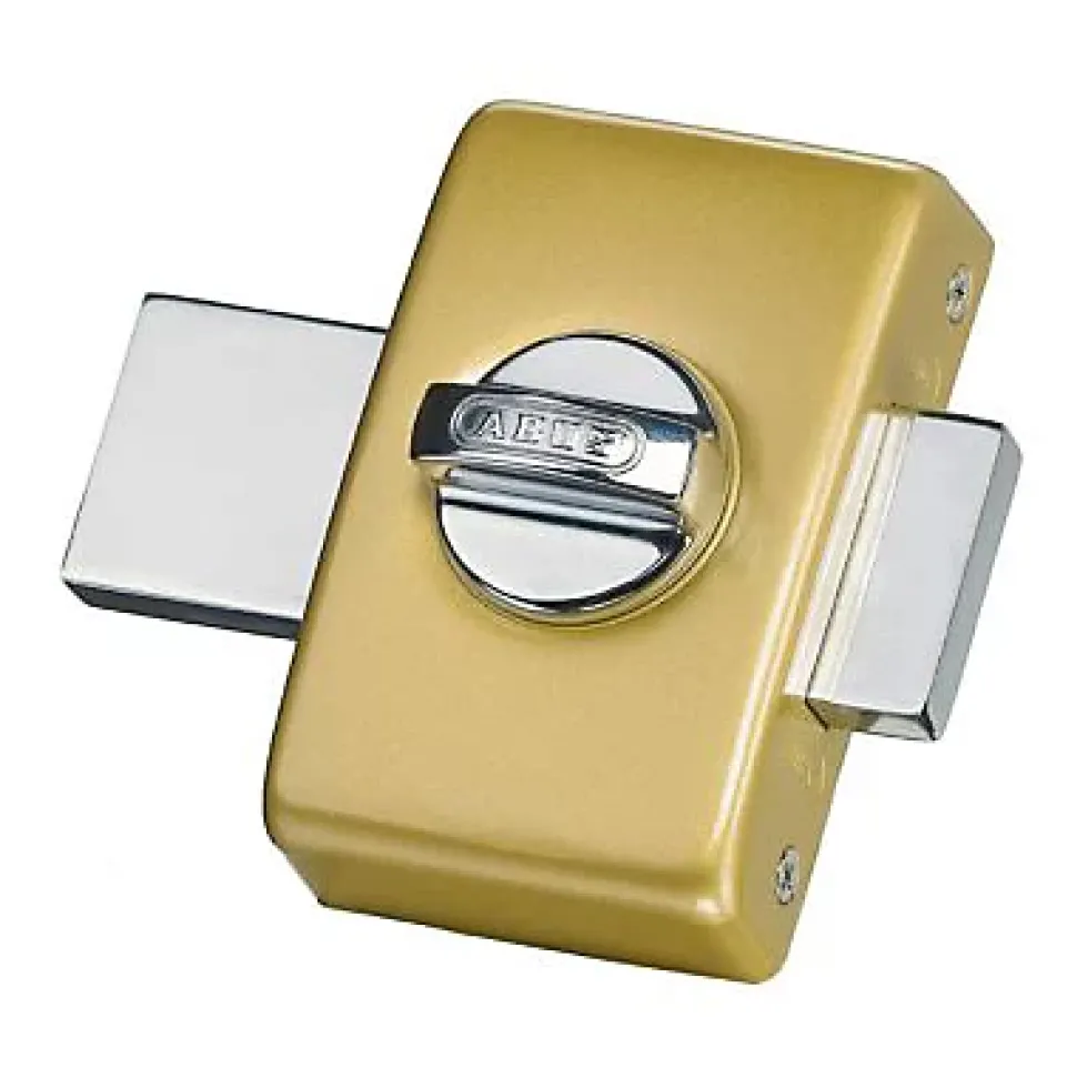 Verrou à bouton clés protégées + plaque Abus ø 23 mm / 45 mm