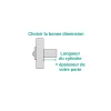 Verrou à bouton Corvette pour porte d'entrée, cylindre 30mm, acier, 3 clés, époxy bronze - THIRARD