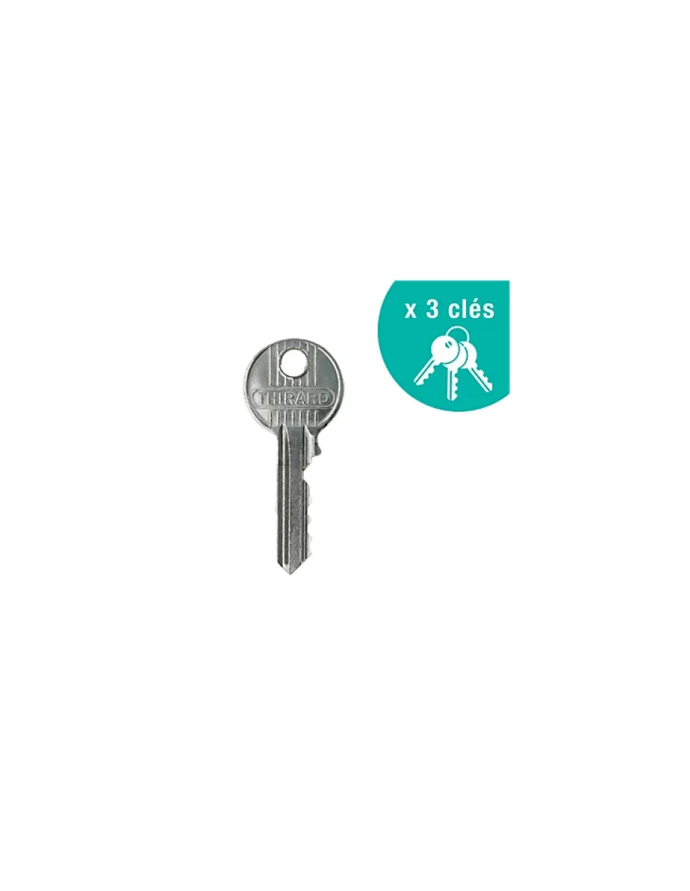 Verrou à bouton Etendard pour porte d'entrée, cylindre 40mm, acier, 3 clés, époxy bronze - THIRARD