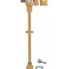Verrou à bouton Mirage 6 pour porte d'entrée, cylindre 45mm, tringle 2 pts en acier, bas, droit, 3 clés, bronze - THIRARD