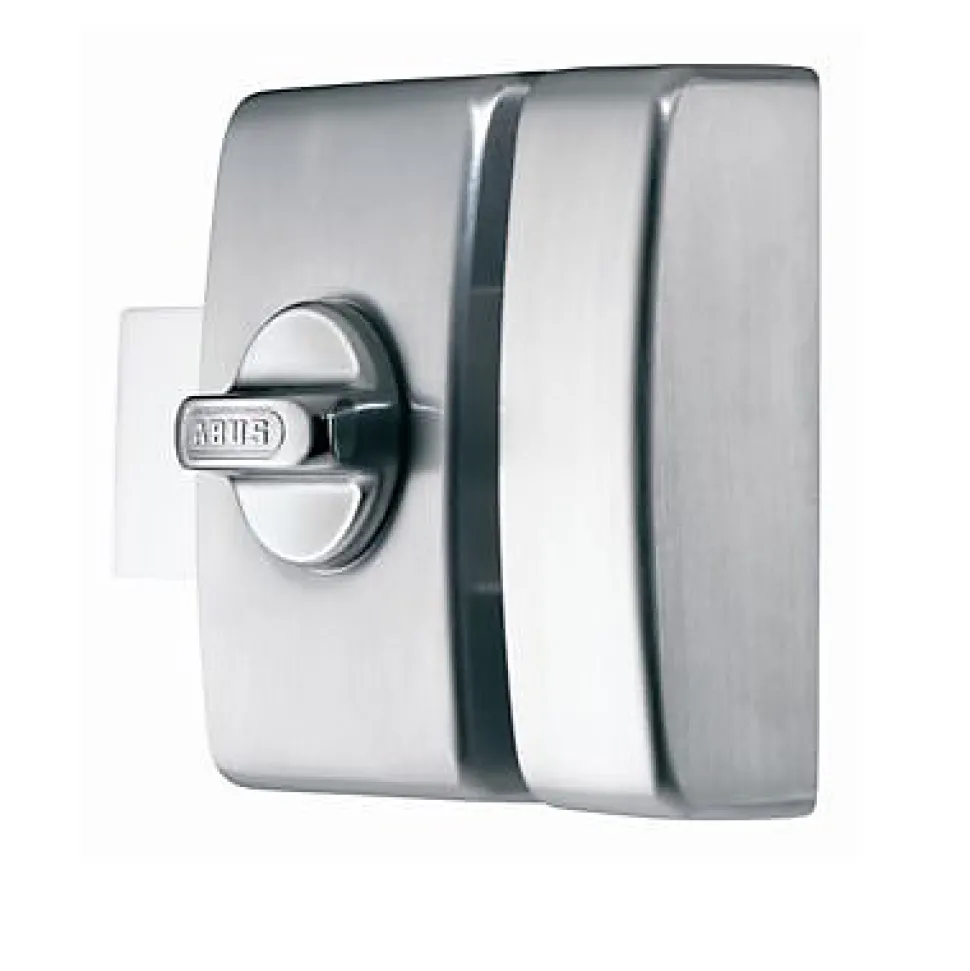 Verrou à bouton sans vis Abus aluminium avec 4 clés inclus