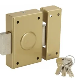 Verrou Bricard pour porte de cave Cylindre 1 entrée extérieure 35 mm 3 clés crantées