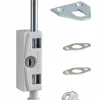 Verrou à clé pour fenêtre et porte coulissante, blanc, 2 clés - THIRARD