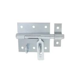 Verrou de box porte cadenas ø18 mm - acier zingué blanc