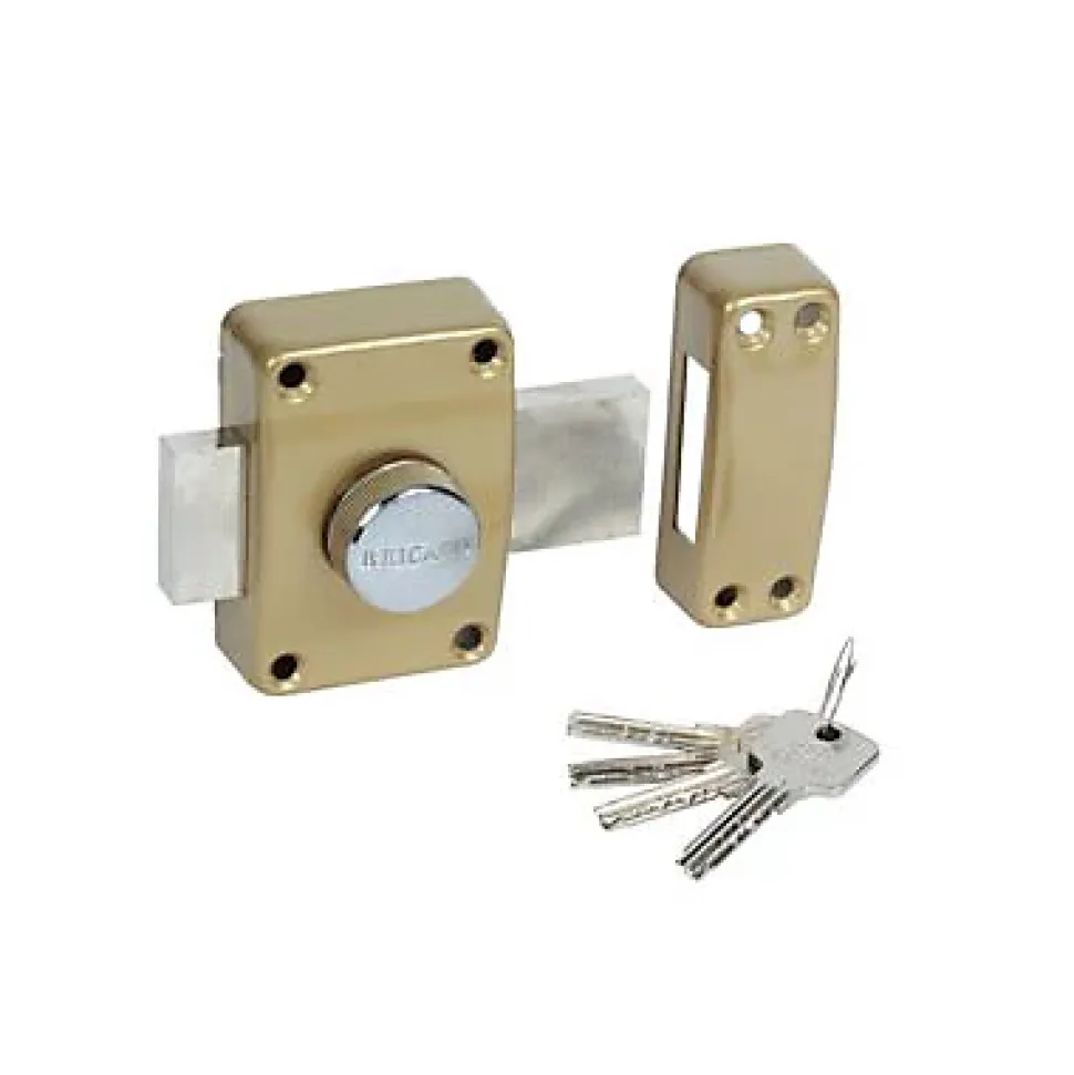 Verrou médial à bouton 40mm H. 6 x l. 8,7 cm Bricard