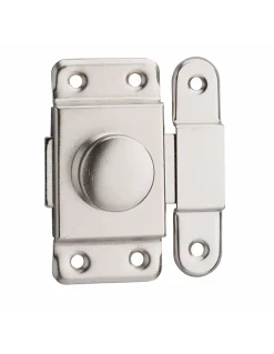 Verrou pour porte d'ameublement, 40mm, acier nickelé - THIRARD