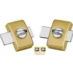 2 verrous à bouton sans vis bronze ø23 mm / 45 mm Abus