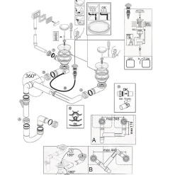 Vidage automatique 2 bacs CUIPD234 gamme Best en Keratek - Siphon gain de place
