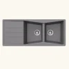 Vidage automatique gain de place CUIPD316 pour évier 2 bacs - Siphon gain de place
