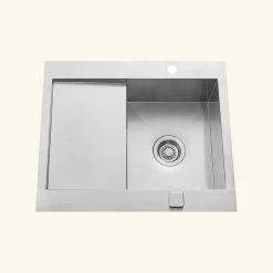 Vidage automatique gain de place 1 bac CUIPD033 pour évier inox - Siphon gain de place