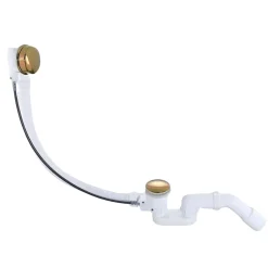 Vidage baignoire avec trop-plein - Bonde cooper brushed - Flexible