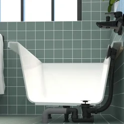 Vidage de baignoire automatique à câble sortie orientable à 360° Valentin finition blanche