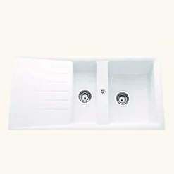 Vidage manuel 2 bacs CUIPD129 - Siphon gain de place